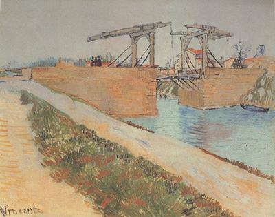Vincent Van Gogh The Langlois Bridge at Arles with Road alonside the Canal (nn04) oil painting image